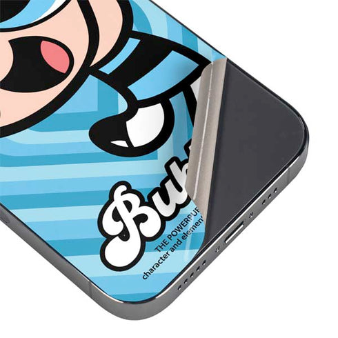Cartoon Network Powerpuff Girls Bubbles Blue Hearts iPhone 16e Skin